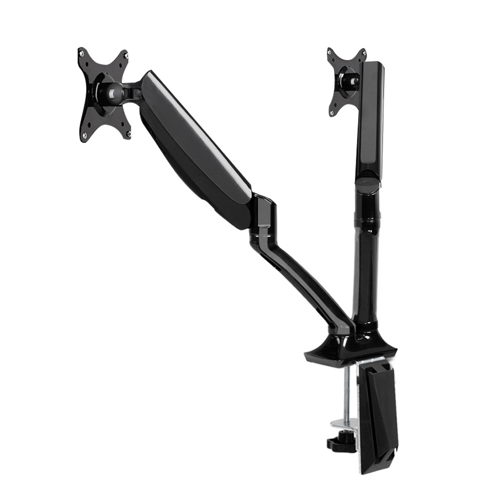MA-D-GAS-BK-00 Artiss Monitor Arm Gas Spring Dual Desk Mount Screen Holder - Image 1