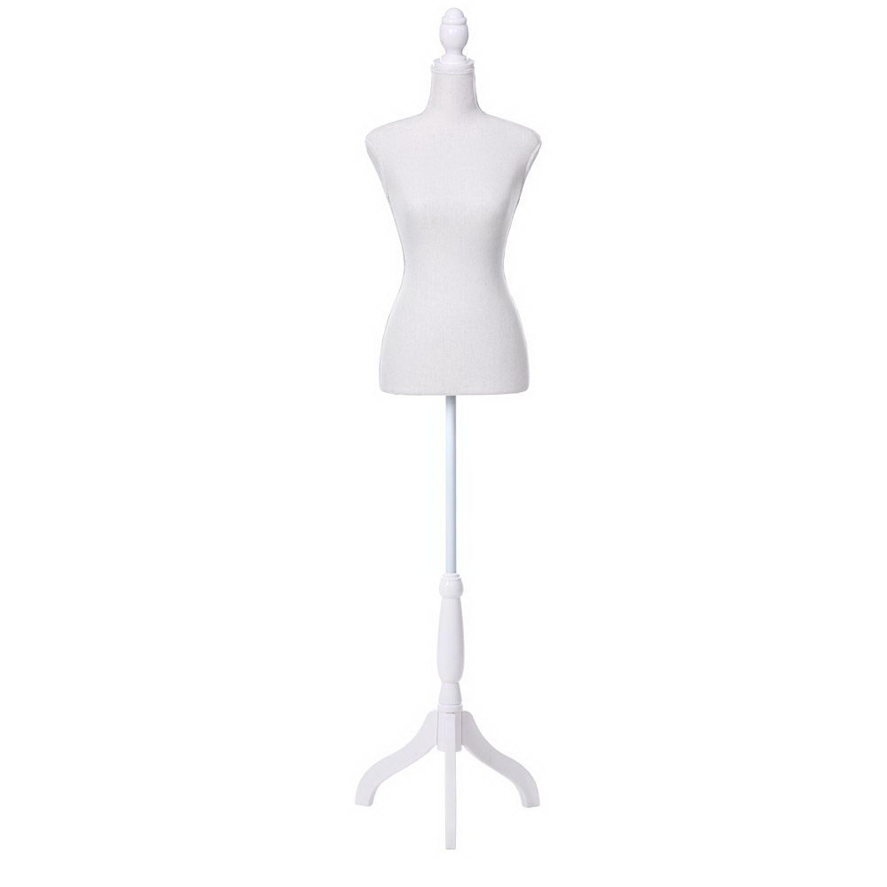 MANNE-FEM-HALF-WH-00 Female Mannequin 170cm Model Dressmaker Clothes Display Torso Tailor Wedding White - Image 1