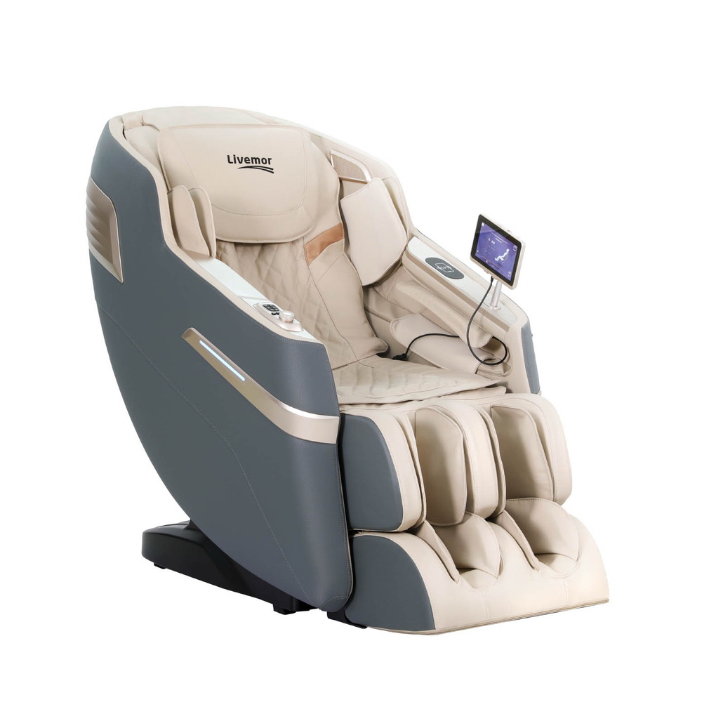 MASCHR-4D-SINA-GY-203218-00 Livemor 4D Massage Chair Electric Recliner Home Massager Gray Sina - Image 1