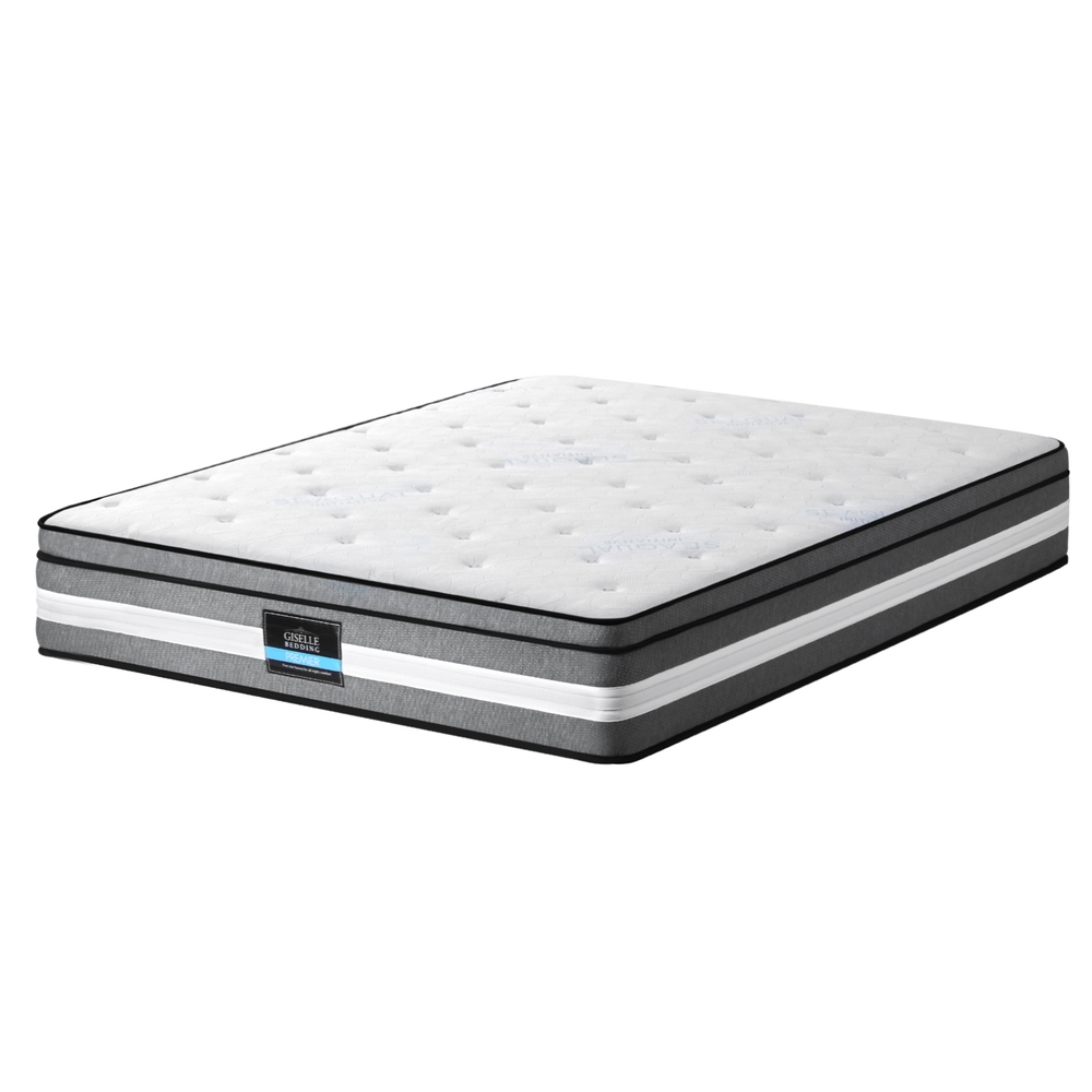 MATTRESS-B-LVORY-30-Q-202506191526-00 Giselle Bedding 30cm Mattress Gel Foam Pocket Spring Queen - Image 1