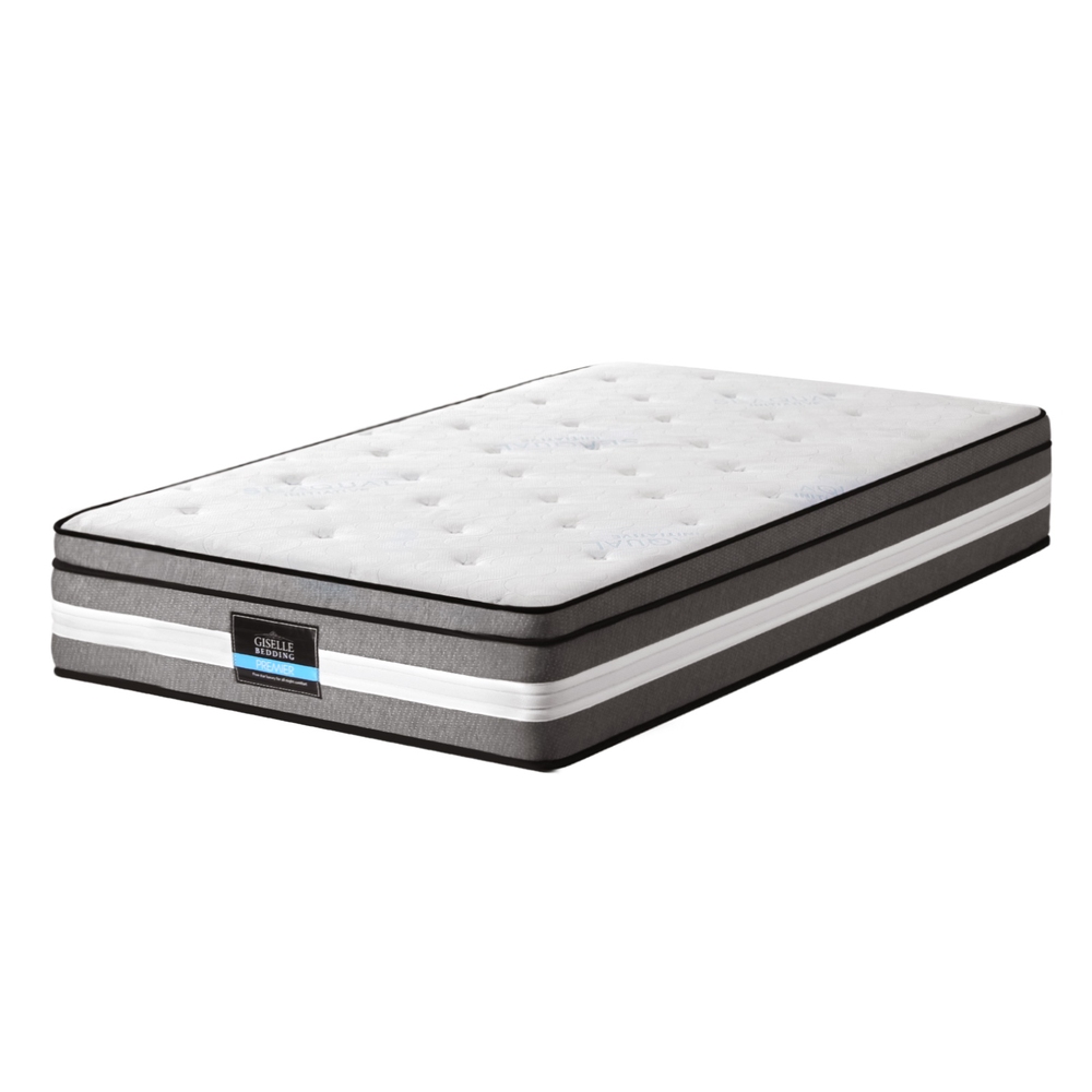 MATTRESS-B-LVORY-30-S-202506191529-00 Giselle Bedding 30cm Mattress Gel Foam Pocket Spring Single - Image 1
