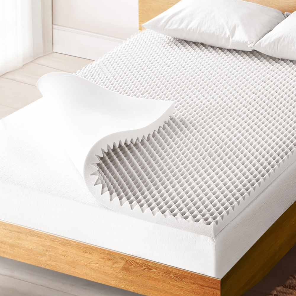 MATTRESS-TOP-EC-N5-KS-217074-06 Giselle Bedding Memory Foam Mattress Topper Egg Crate 5cm King Single - Image 1