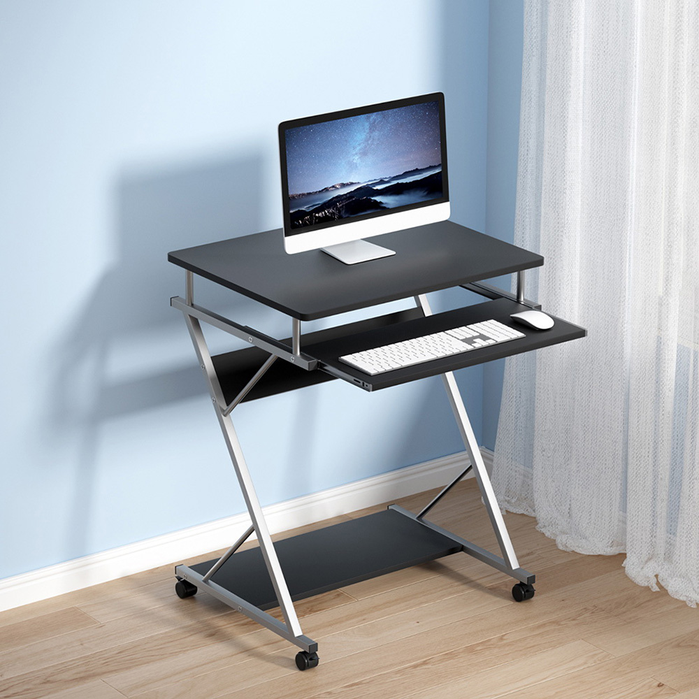 MET-DESK-105-BK-10858-07 Artiss Computer Desk Keyboard Tray Shelf Black 60CM - Image 1