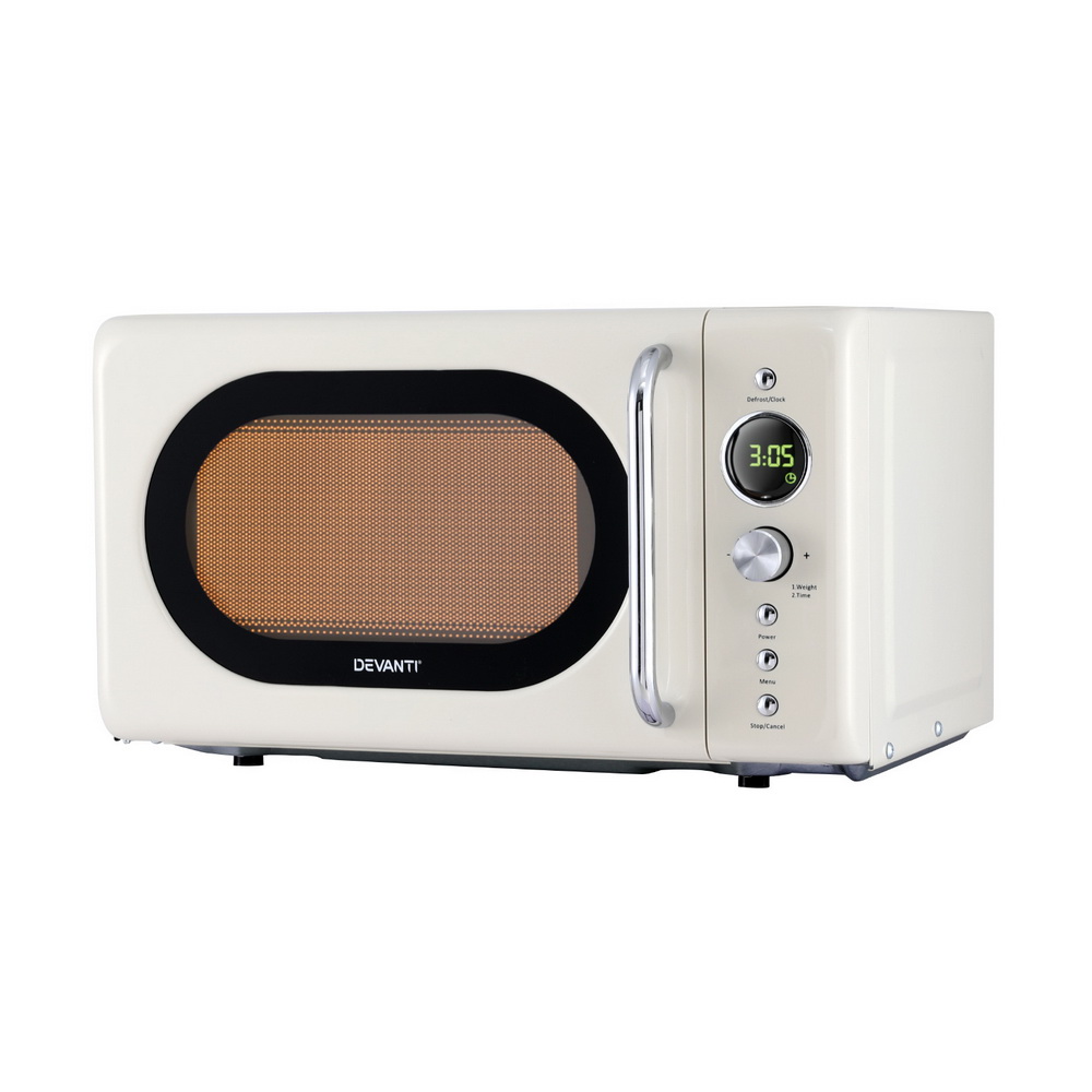 MIO-EF20L-CR-215070-00 Devanti 20L Microwave Oven 700W Cream - Image 1