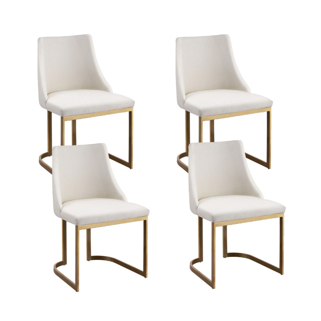 MO-DIN-C-02-FA-BGX4-202505011204-00 Artiss Dining Chairs Set of 4 Linen Fabric Frame Beige - Image 1