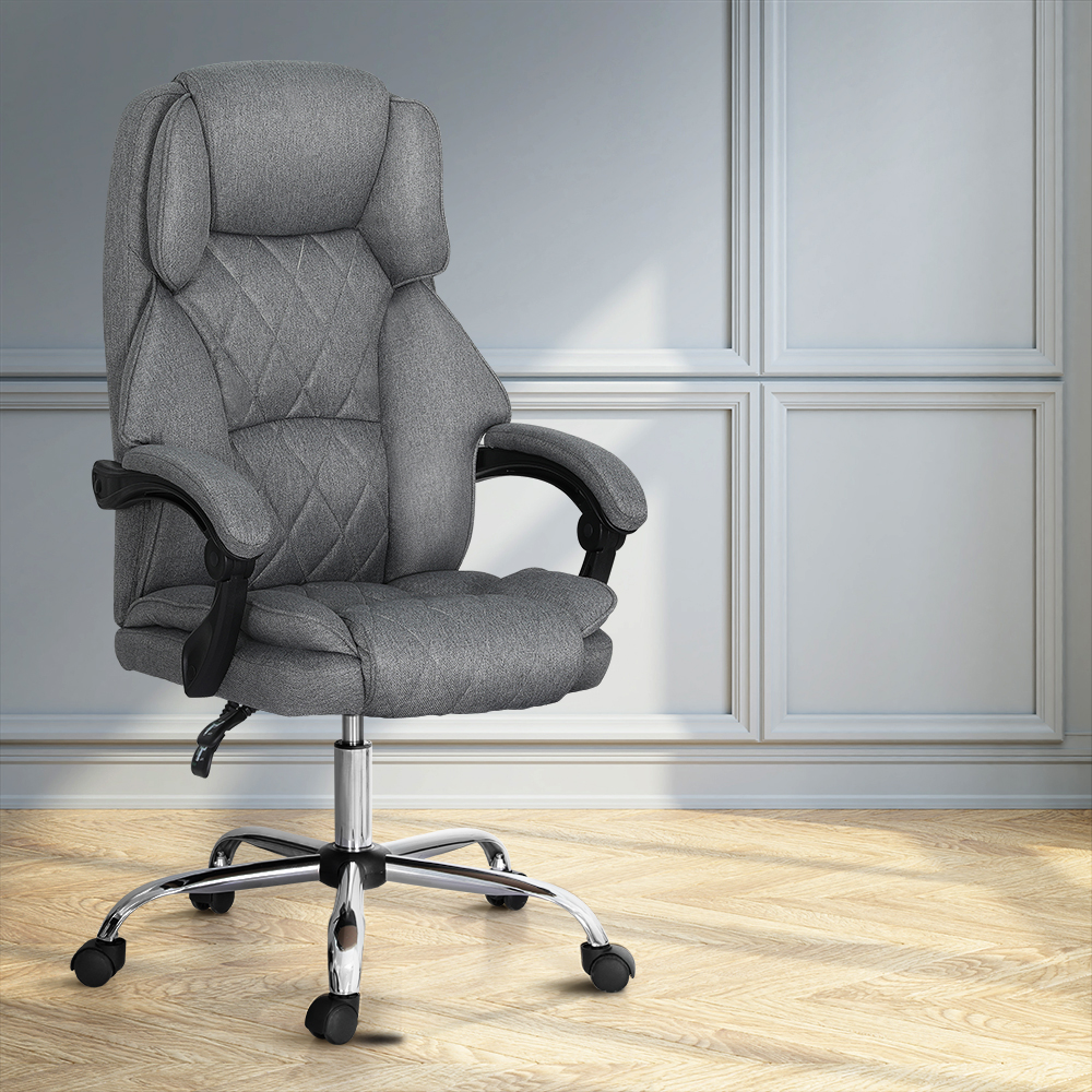 OCHAIR-G-1051-GY-149249-04 Artiss Executive Office Chair Recliner Grey - Image 1