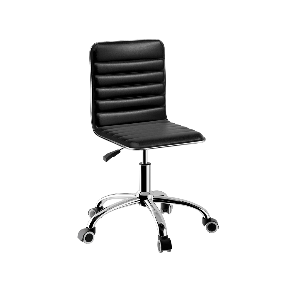OCHAIR-K-REPL-BK-120934-00 Artiss Office Chair Conference Chairs PU Leather Low Back Black - Image 1