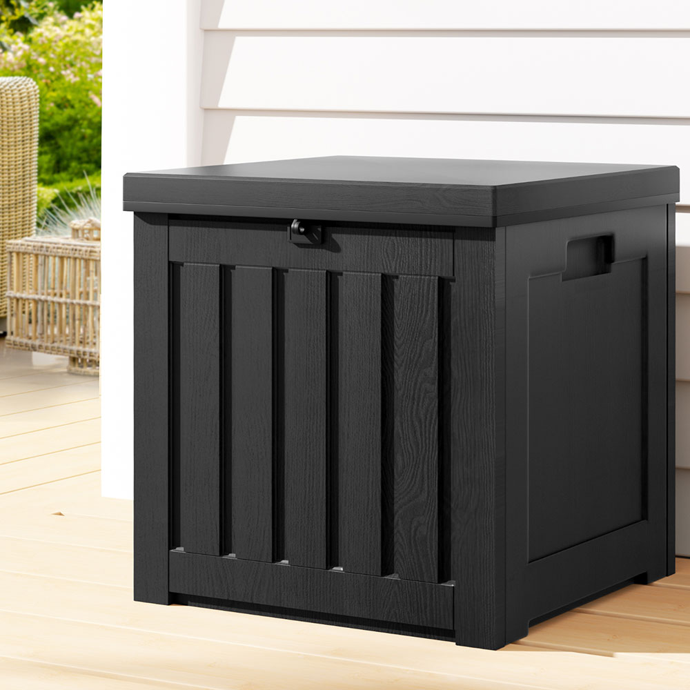 OSB-80-ABK-202502281632-00 Gardeon Outdoor Storage Box 80L Container Lockable Garden Toy Tool Shed Black - Image 1