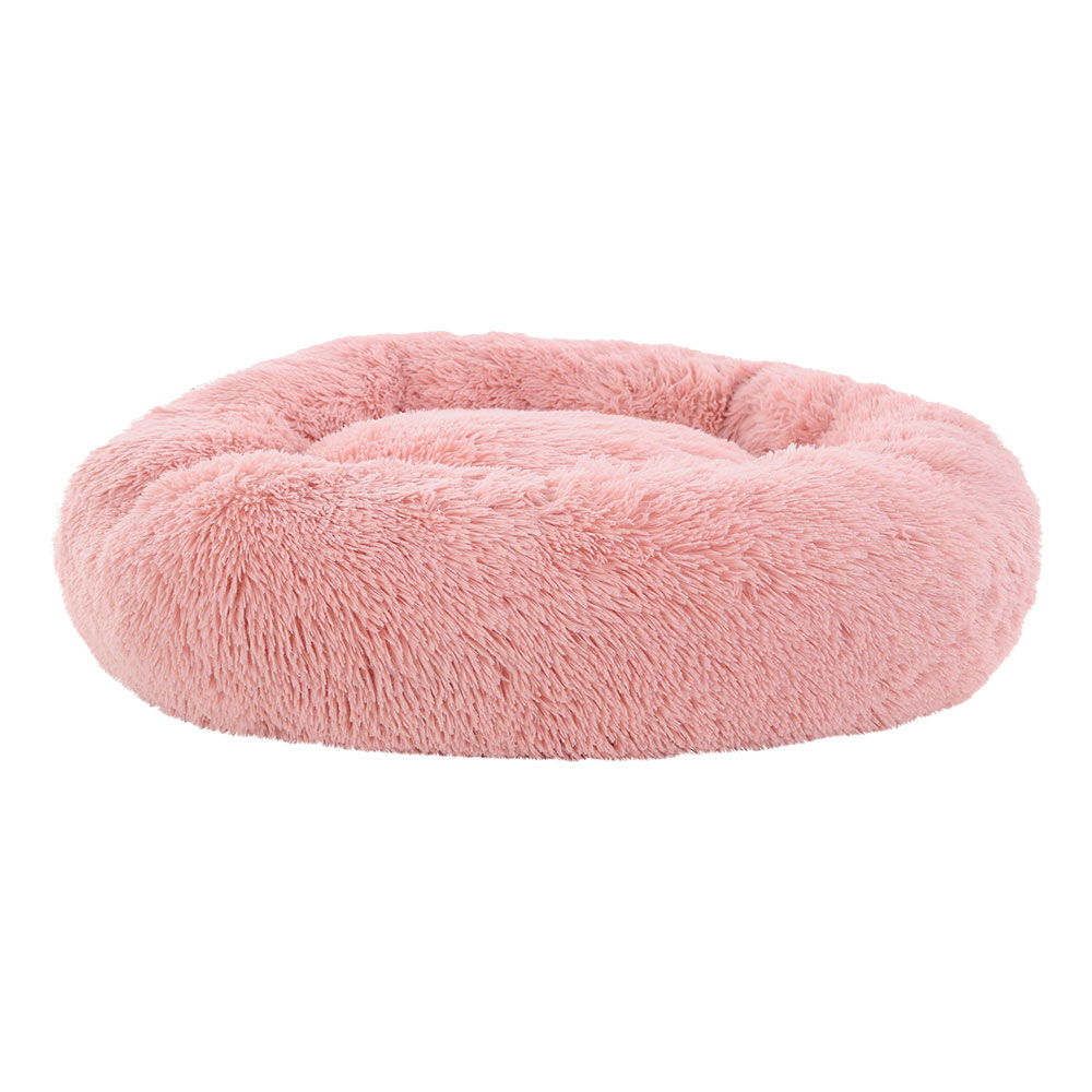 PET-BED-D90-PK-24568-00 i.Pet Pet Bed Dog Cat 90cm Large Calming Soft Plush Pink - Image 1
