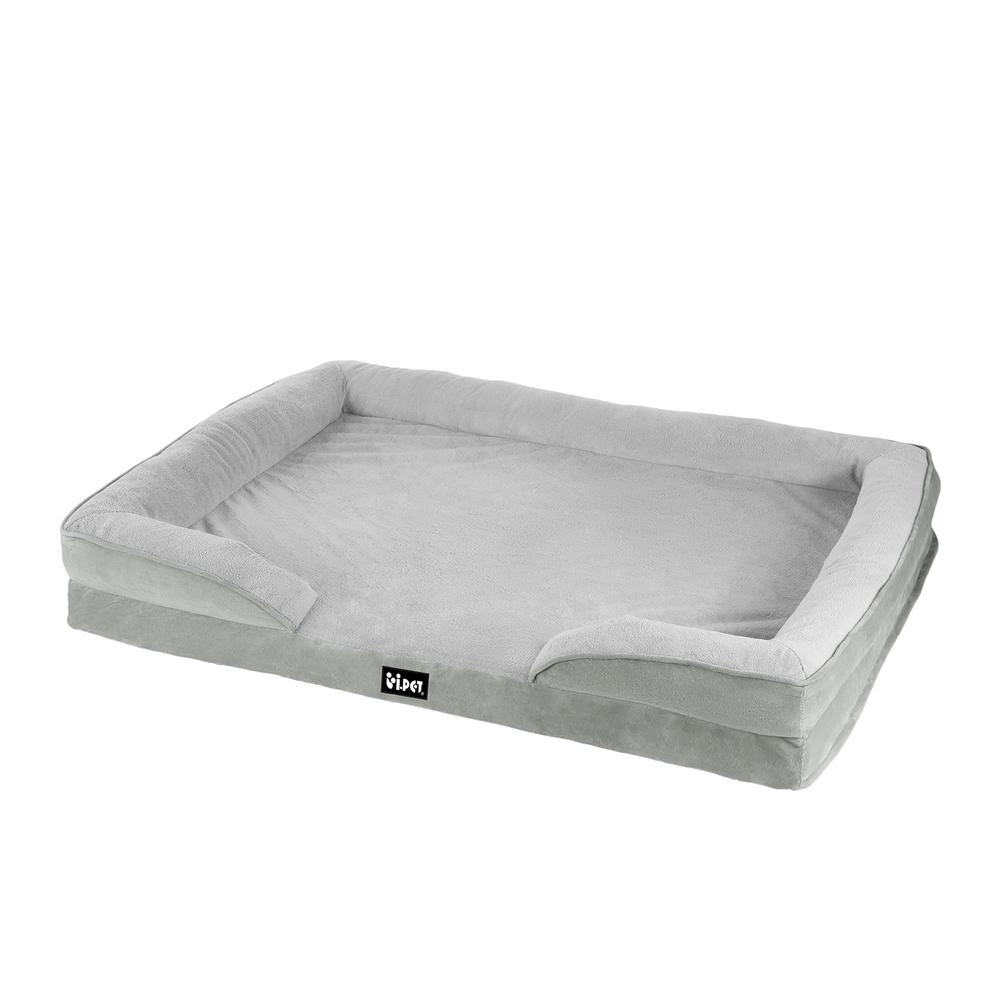 PET-BED-XL100-GR-159091-00 i.Pet Pet Bed Dog Calming Soft Cushion Egg Crate Large Sofa Removable Washable - Image 1