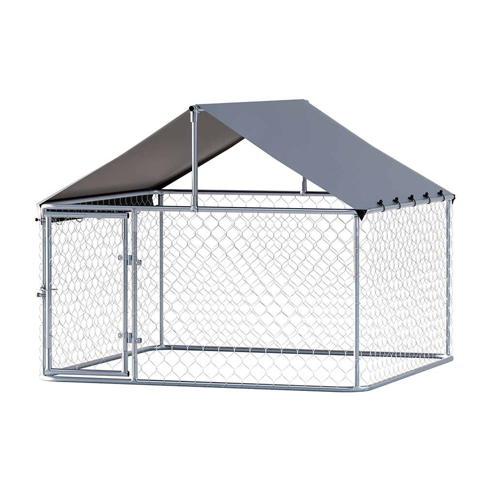 PET-DOG-CAGE-2X2-AB-173372-00 i.Pet Dog Kennel Large House XL Pet Run Cage Puppy Outdoor Enclosure With Roof - Image 1