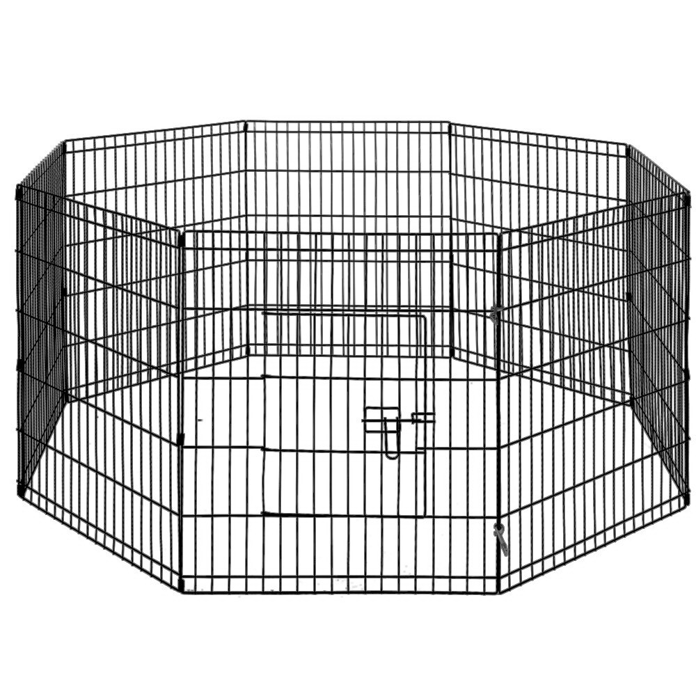 PET-DOGPLAYPEN-30X2-00 i.Pet 2x30" 8 Panel Dog Playpen Pet Fence Exercise Cage Enclosure Play Pen - Image 1