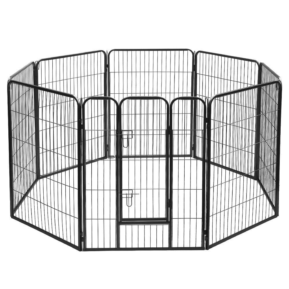 PET-DOGPLAYPEN-H100-00 i.Pet 40" 8 Panel Dog Playpen Pet Exercise Cage Enclosure Fence Play Pen - Image 1