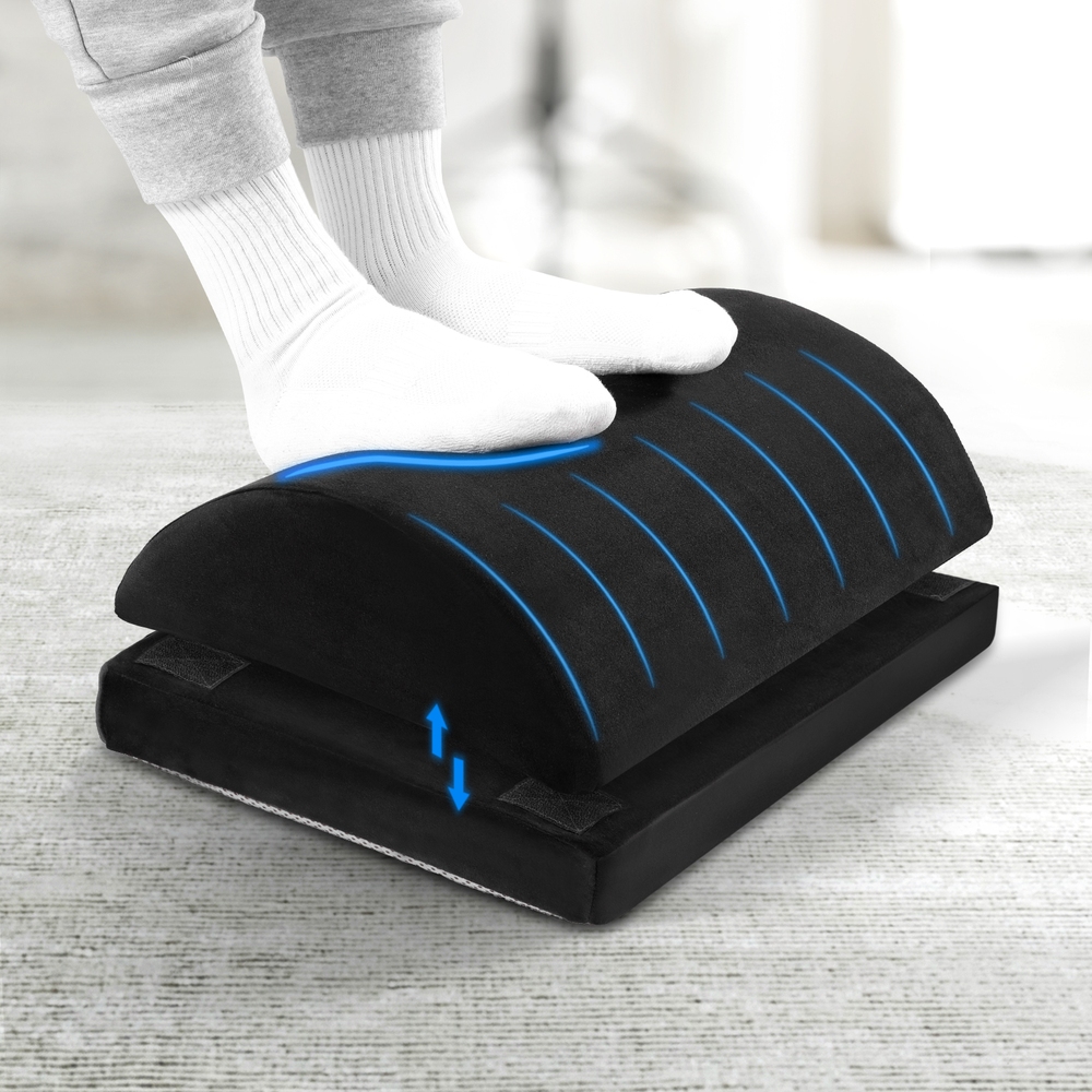 PILLOW-FOOT-AD-BK-173365-04 Giselle Memory Foam Footrest Cushion Adjustable Pillow - Image 1