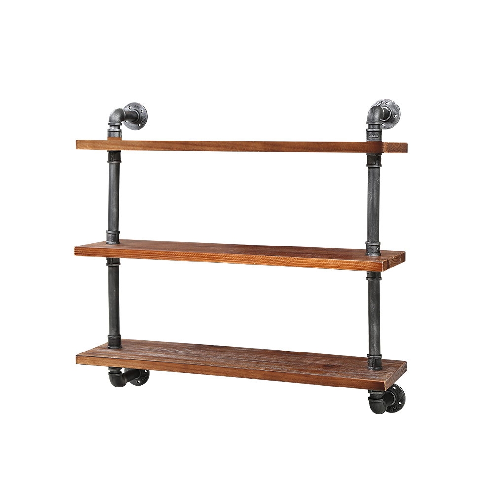 PIPE-92-3LVL-WALL-00 Artiss Floating DIY Pipe Shelf 3 Tiers - ISSA - Image 1