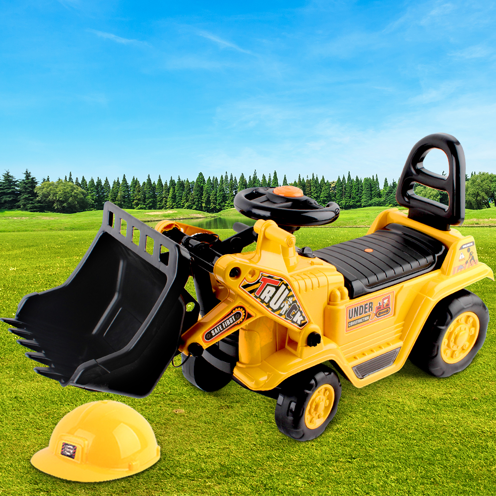 PLAY-CAR-BULLDOZER-202502281548-00 Keezi Ride On Car Toys Kids Excavator Bulldozer Sandpit Digger Car Pretend Play - Image 1