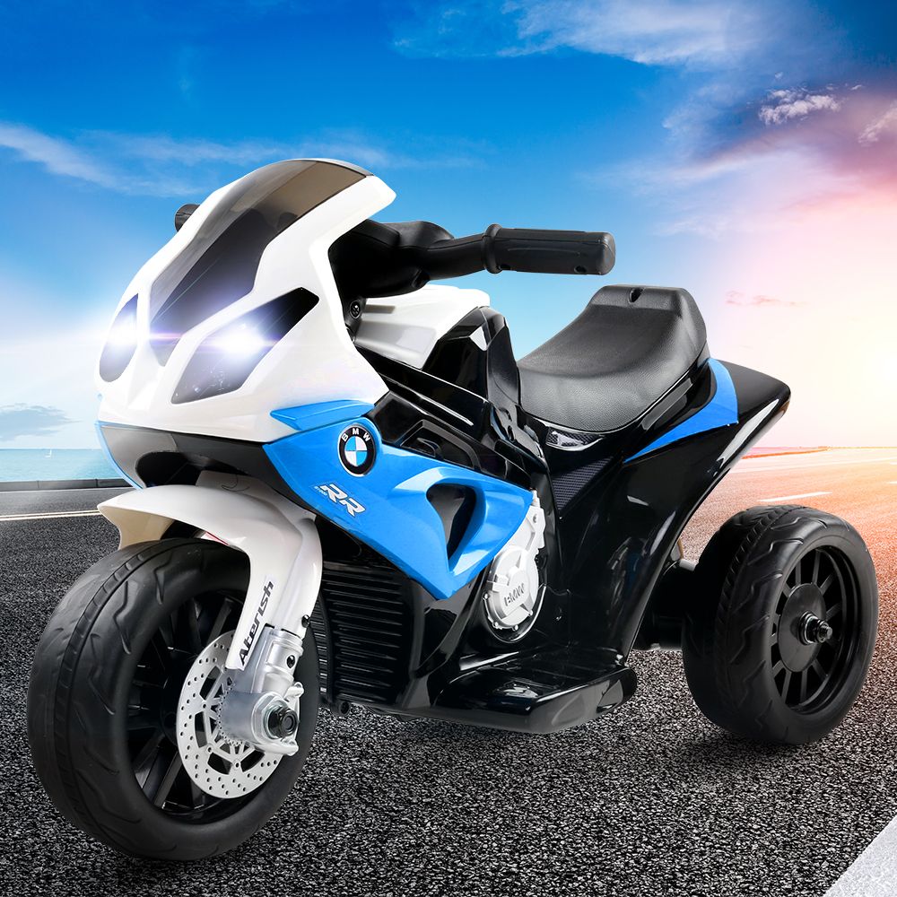 RCAR-S1000RR-BU-202502281600-00 Kids Electric Ride On Car Police Motorcycle Motorbike BMW Licensed S1000RR Blue - Image 1