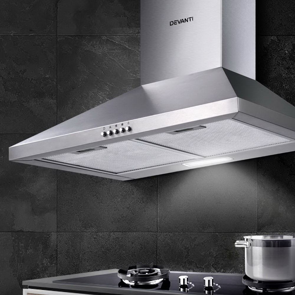 RH-D-A17-60-SR-202502281658-00 Devanti 600mm Range Hood 60cm Rangehood Stainless Steel - Image 1