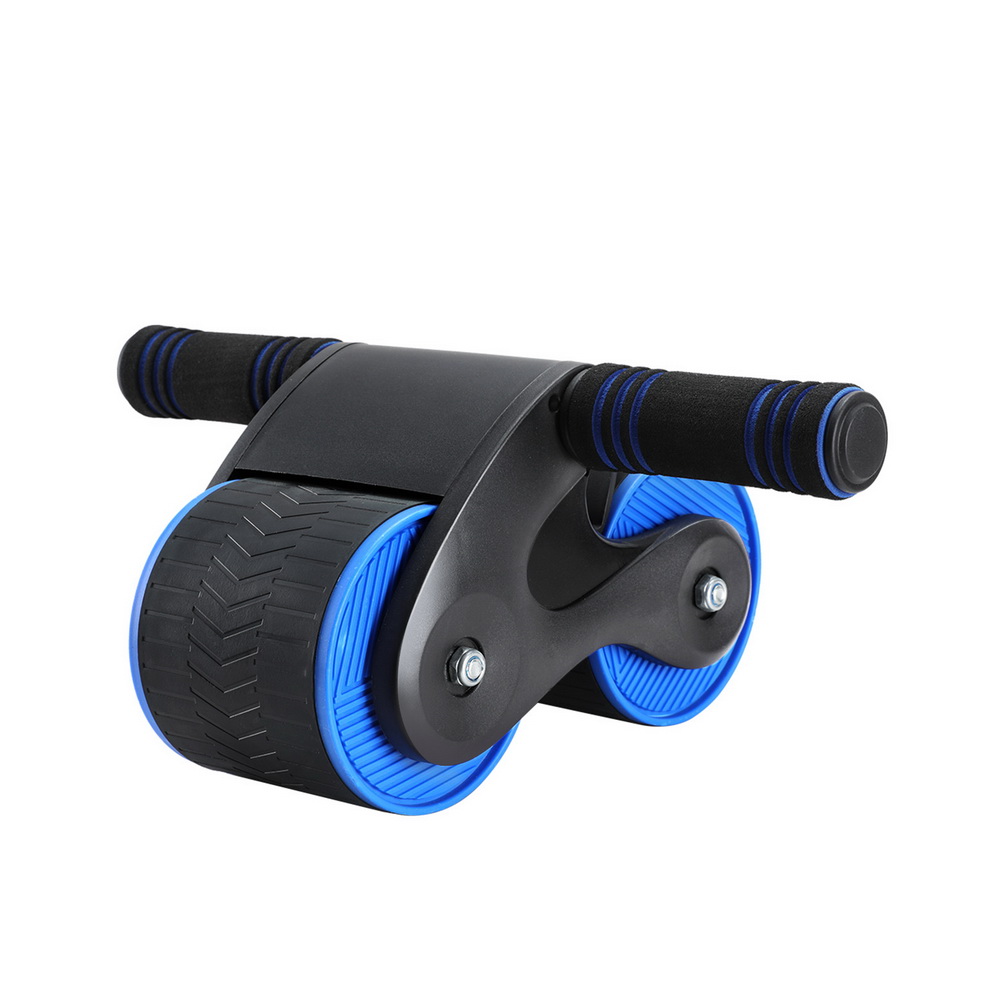 ROLLER-A-AB-BKBL-159062-00 Everfit Ab Roller Automatic Rebound Abdominal Wheel Home Gym Workout Blue - Image 1