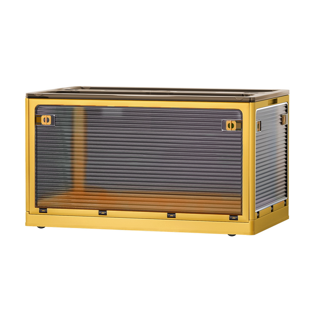 SC-PLS-115L-YL-150653-00 Artiss Storage Box Container Foldable Stackable 5 Sides Open Transparent 115L - Image 1