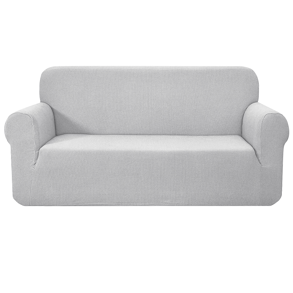 SCOVER-MERBAU-3-GY-00 Artiss Sofa Cover Couch Covers 3 Seater High Stretch Grey - Image 1
