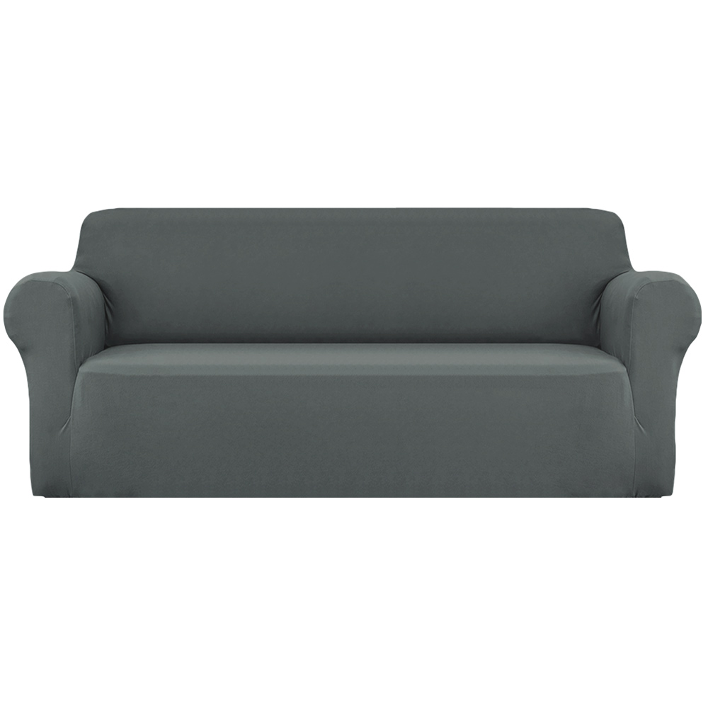 SCOVER-ST-4-GY-00 Artiss Sofa Cover Couch Covers 4 Seater Stretch Grey - Image 1