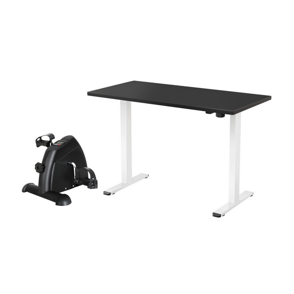 SDPE-114G-140BK-012-202503211020-00 140cm Artiss Electric Standing Desk with Mini Pedal Exercise Bike Home Office - Image 1