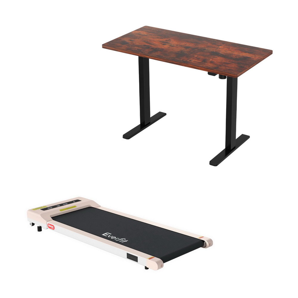 SDTM-114G-BKRB-140-360PAD-202502251148-00 Artiss 360mm Treadmill Electric Walking Pad with 140cm Automatic Standing Desk - Image 1