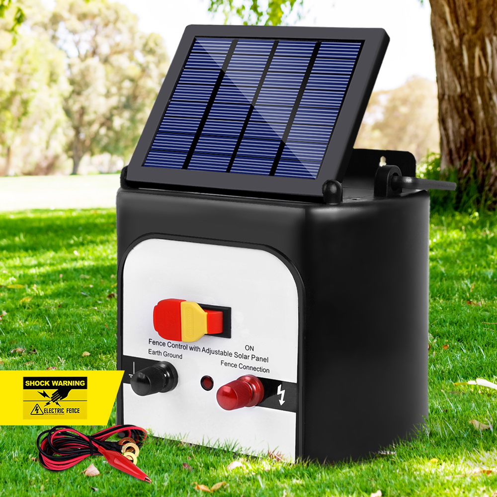 SFC-SO30-8KM-N-202502281910-00 Giantz Fence Energiser 8KM Solar Powered 0.3J Electric Fencing Charger - Image 1