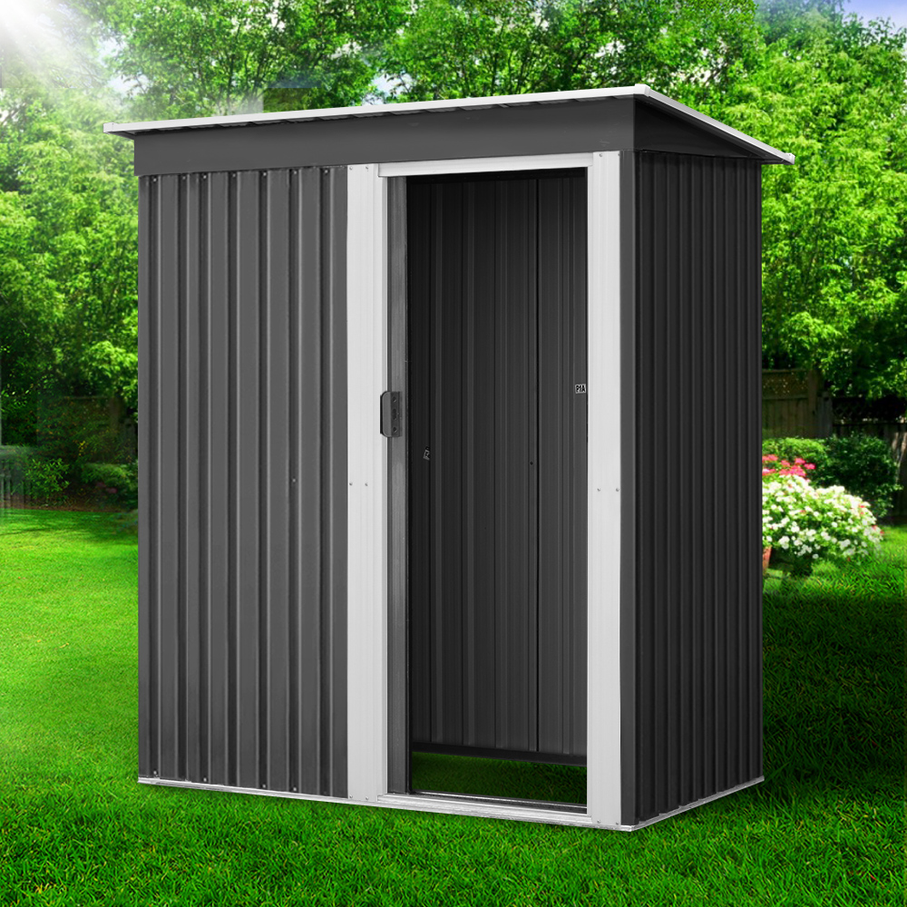 SHED-FLAT-3X5-AB-202502281812-00 Giantz Garden Shed 1.62x0.86M Sheds Outdoor Storage Tool Workshop House Shelter Sliding Door - Image 1