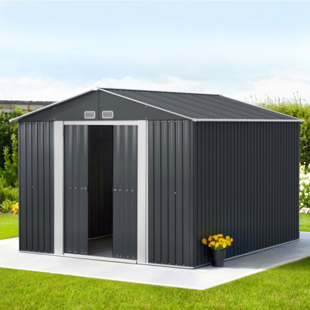 SHED-GAB-10X10X7-ABC-200442-06 Giantz Garden Shed 3x3M Outdoor Storage Tool Workshop House Shelter - Image 1
