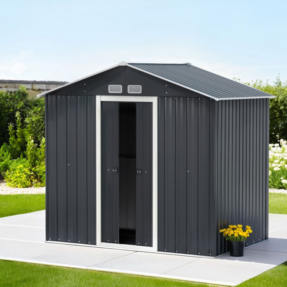 SHED-GAB-4X7-AB-200438-06 Giantz Garden Shed Outdoor Storage 2.15x1.3M Tool Workshop House Shelter Sliding Door - Image 1
