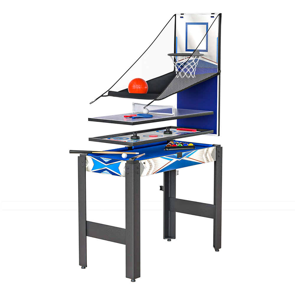 SOCCER-4T-92-5MIN-90966-00 5-In-1 Game Table Pool Table Tennis Air Hockey Basketball Arcade Gift - Image 1