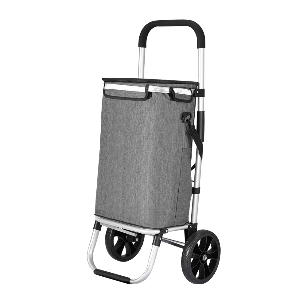 ST-45L-OX-GR-160047-00 Emajin Shopping Trolley Cart 45KG Foldable Grey - Image 1