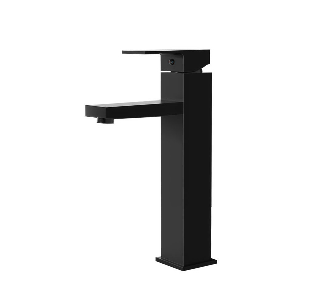 TAP-A-81H57T-BK-00 Cefito Bathroom Basin Mixer Tap Square Tall Faucet Vanity Laundry Black - Image 1