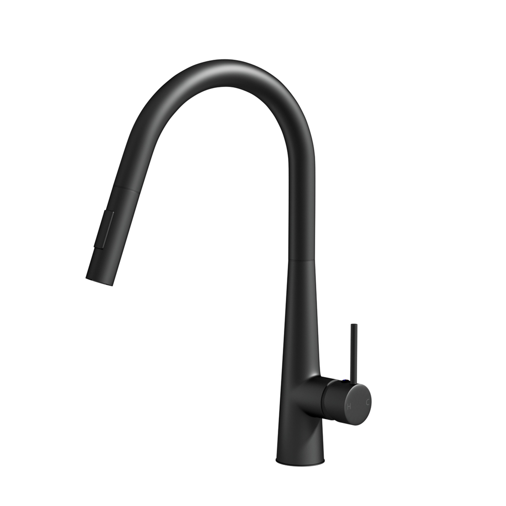 TAP-A-82H52-BK-161803-00 Cefito Kitchen Mixer Tap Pull Out Round 2 Mode Sink Basin Faucet Swivel WELS Black - Image 1