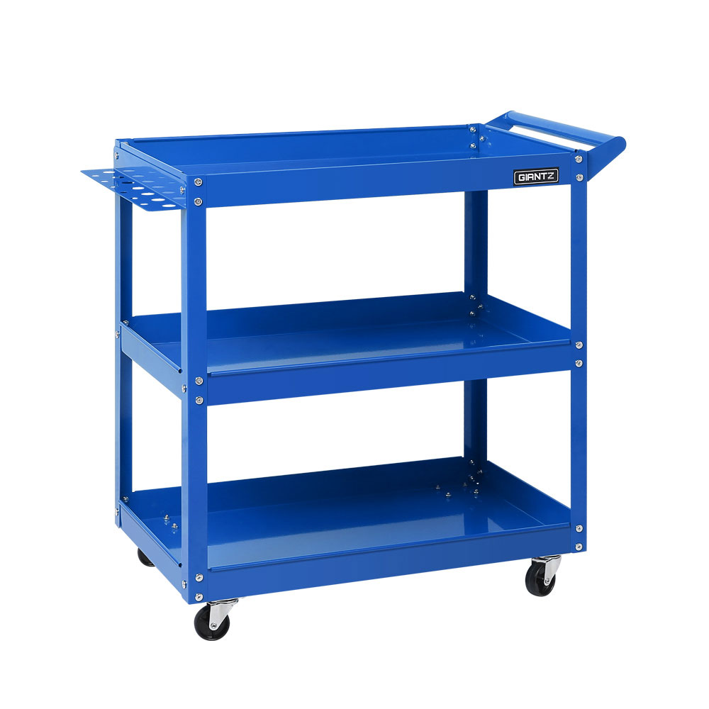 TB-CART-3L-BL-00 Giantz 3-Tier Tool Cart Trolley Workshop Garage Storage Organizer Blue - Image 1