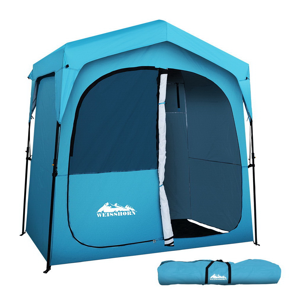 TENT-C-CR-FAST-DOU-00 Weisshorn Double Camping Shower Toilet Tent Outdoor Fast Set Up Change Room - Image 1