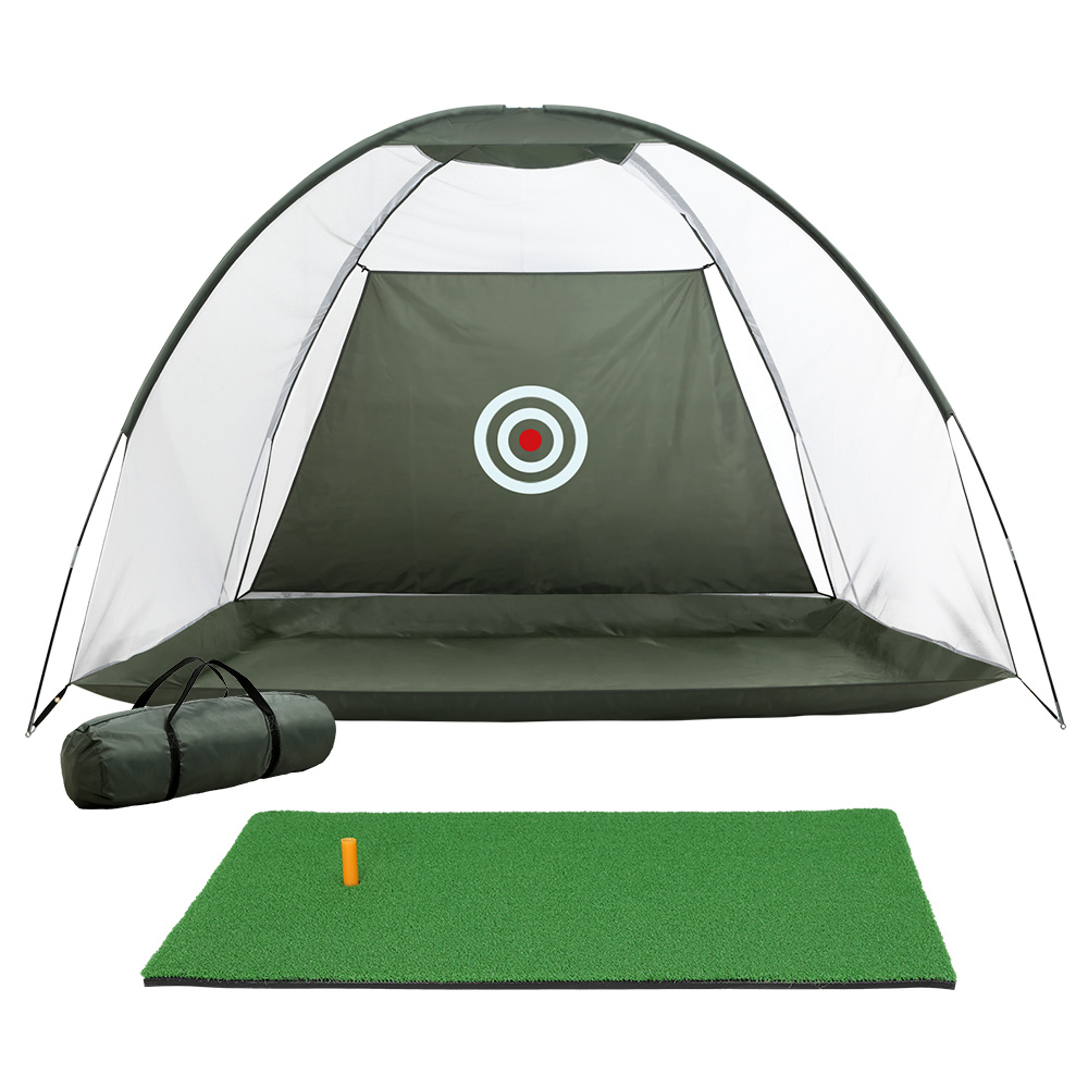 TENT-GR-GOLF-MAT-M-67982-00 Everfit 3M Golf Practice Net And Training Mat Set Driving Target Green - Image 1