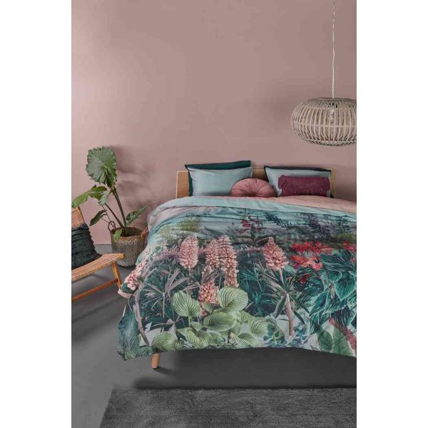 V107-1421946-200629-00 Lupine Cotton Sateen Green Quilt Cover Sets by Bedding House King - Image 1