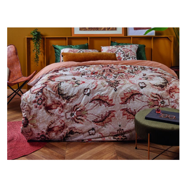 V107-1606756-200816-00 Persian Rug At Home Cotton Natural Quilt Cover Sets by Bedding House King - Image 1