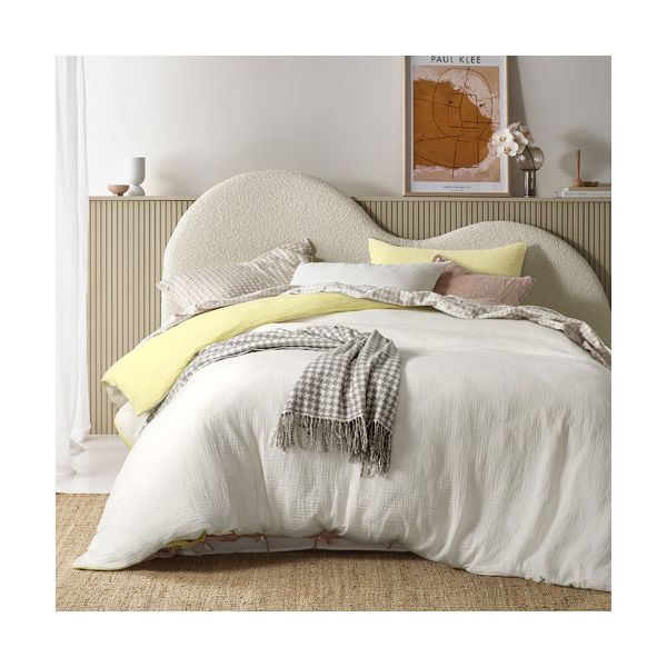 V107-5093317-200513-00 Hugo Butter White Reversible Coverlet - Image 1