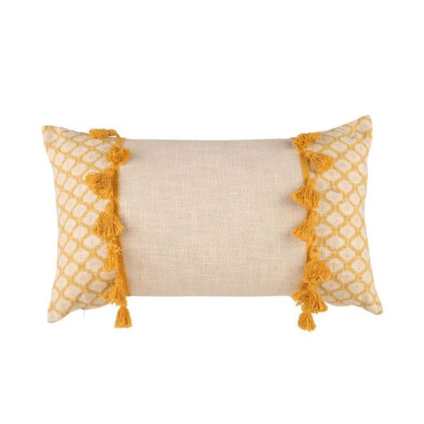 V107-5097322-200556-00 Eleni Ochre Filled Cushion by Accessorize - Image 1