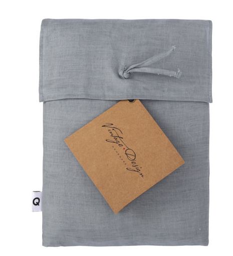 V107-78659-200494-00 Hemp Eucalypt Quilt Cover by Vintage Design Homeware King - Image 1