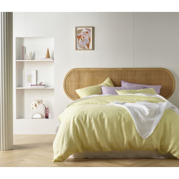 V107-89501-200555-00 French Linen Butter Quilt Cover by Vintage Design Homeware Single - Image 1