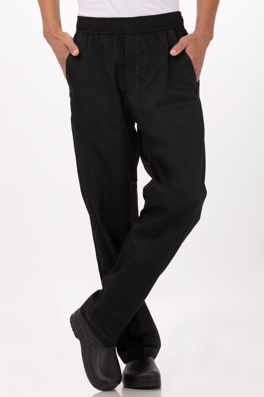 V107-CVBP-XXL-217343-00 Cool Vent Men's Baggy Black XXL Chef Pants by Chef Works - Image 1