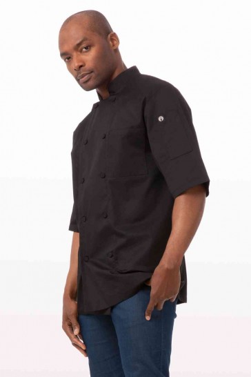 V107-JLCV-BLK-XXL-217756-00 Montreal Cool Vent Men's Black XXL Chef Jacket by Chef Works - Image 1