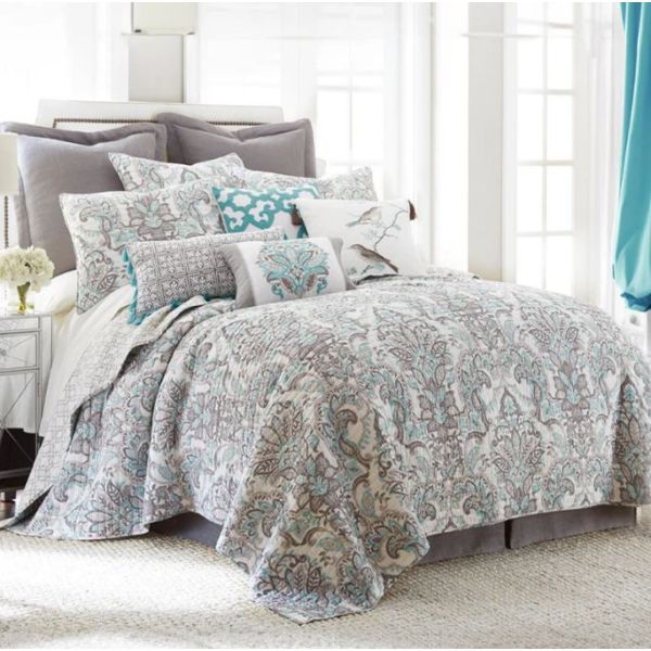 V107-KD6490K-197609-00 Mayfair 100% Cotton Quilted 3 pcs Bedspread Coverlet Set King - Image 1