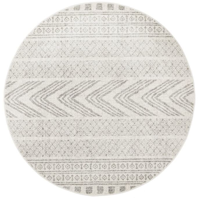 V107-MIR-359-GRY-150X150-208443-00 Mirage 359 Grey Round By Rug Culture-150X150CM - ROUND - Image 1