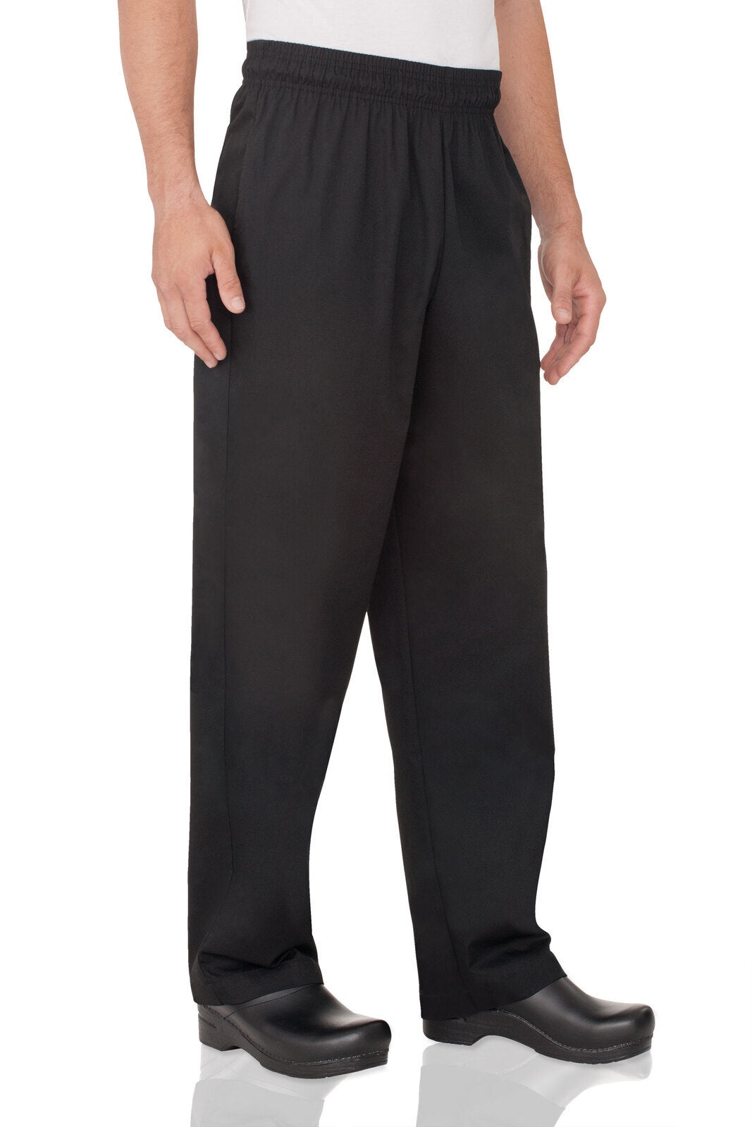 V107-NBBP-XXL-217960-00 Essential Men's Black XXL Baggy Chef Pants by Chef Works - Image 1